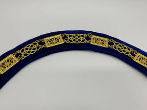 Maçonnique Regalia Grand Lodge Rond Métal Chaîne Collier Or Maçonnique Chaîne Collier Bleu Support Haute Qualité FabricChain Collier - Product Image 5