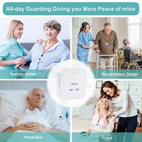 Pager Inalámbrico Daytech para Cuidadores, Cobertura de Señal de 30 Metros, Indicación de Luz LED, Emergencia SOS para Pacientes Mayores, Hogar de Ancianos