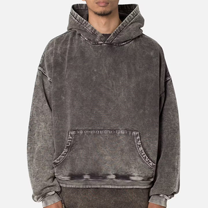 Sudadera con Capucha de Invierno para Hombre, Corte Holgado, Estampada Personalizada, Bordada y Teñida Lisa, 100% Felpa de Algodón para Ropa Urbana y Aventuras al Aire Libre - Product Image 1