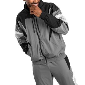 Conjunto de Chaqueta y Pantalones Deportivos de Nailon Gris para Hombre, Estilo Nuevo, con Cierre, Traje Deportivo de Invierno con Logotipo, Chaqueta Cortavientos de Poliéster para Hombre 2026 - Product Image 4