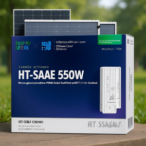 แผงโซลาร์เซลล์ HT-SAAE 550W แบบสองหน้า (Bifacial) ชนิดโมโนคริสตัลไลน์ PERC เซลล์ขนาด 210 มม. ได้รับการรับรองมาตรฐาน TUV - Product Image 3