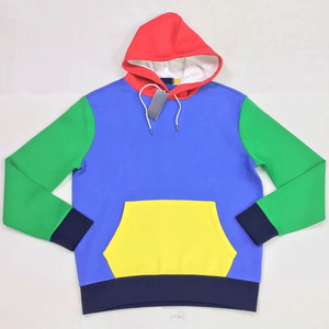 Calidad Premium 2025 Versión Sudaderas con capucha para hombre Multi Color-blocked Pullover Sudadera con capucha de mezcla de algodón Basics Top para hombres - Product Image 1