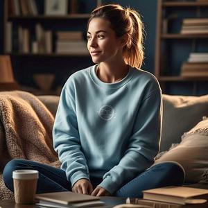 Sudaderas holgadas con hombros caídos para mujer, sudaderas de invierno de peso medio 400 GSM, sudadera de lana de estilo callejero para mujer - Product Image 5