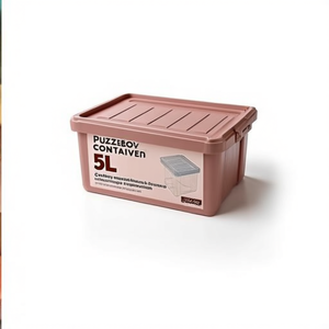 Caja de Almacenamiento de Polipropileno Gris de 5L, Tipo Rompecabezas, para Organización del Hogar - Product Image 2
