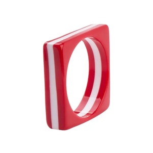 New Best Quality Geometric Acrylic <b>Bangle</b> <b>Bracelet</b> Colorful With White Stripe Trendy Stylish Square Shape Unisex Fashion <b>Bangle</b> - Product Image 3