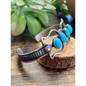 Kevin Billah Fashion <b>Cuff</b> <b>Bracelet</b> Sleeping Beauty Turquoise & Sterling <b>Silver</b> for Women - Product Image 3
