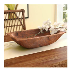 Impressionnant qualité nouveauté Vintage mangue bol à pâte en bois cerise bol en bois décoratif plat de service pièce maîtresse fruits oblongs - Product Image 1