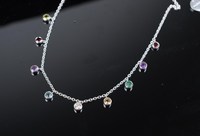 Collier tennis en argent sterling 925 avec pendentif fleur en moissanite VVS1 certifiée, sans nickel, style hip-hop, joli cadeau