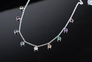 Collier de tennis en moissanite délicate Bijoux de mariage en forme de fleur Collier à chaîne en moissanite blanche Joli cadeau pour elle - Product Image 5