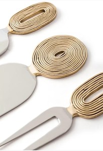 Ensemble de fromages 3 pièces de haute qualité avec poignée unique Design couteau en acier inoxydable outils à fromage pour une utilisation en cuisine dans un restaurant de fête - Product Image 3