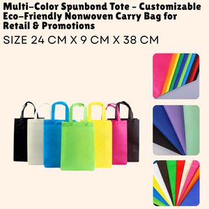 Bolso de mano Spunbond multicolor, bolsa de transporte no tejida respetuosa con el medio ambiente personalizable para venta al por menor y promociones - Product Image 1