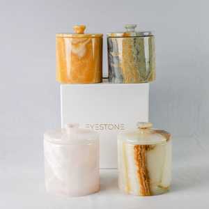 Pot en résine écologique durable exclusif avec couvercle, récipient de rangement décoratif naturel pour les intérieurs de la maison, mariage, meilleur prix - Product Image 3