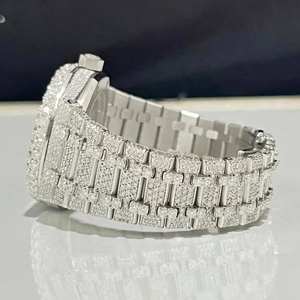 Reloj de diamantes de moissanita de primera calidad con relojes de pulsera de estilo lujoso de mayoristas indios exportadores precios bajos - Product Image 4