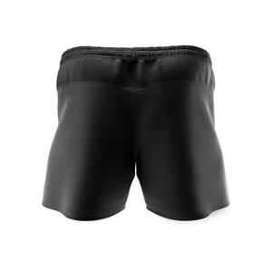Pantalones cortos de cintura media para hombre de poliéster 100% negro sólido con patrón de lona de punto tablero de sublimación corto con cierre de cordón - Product Image 2