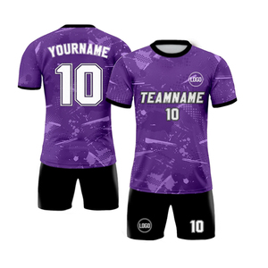 Tissu confortable vêtements de saison d'été ensembles d'uniformes de football adultes chemises et hauts de coupe automatisés vêtements de football maillot de football - Product Image 1
