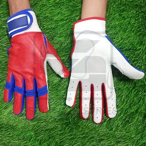 Best-seller Gants de baseball professionnels à manchette courte Nouveau gant de frappeur de sport en cuir véritable avec manchette de frappeur souple - Product Image 1