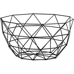 Corbeille à fruits moderne en métal en noir classique Rangement et présentation de comptoir élégants pour le stockage des fruits - Product Image 1