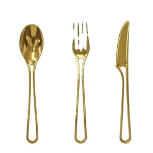 Ensemble de couverts en acier inoxydable doré Revêtement PVD Vaisselle élégante Vaisselle Ustensiles de cuisine Couverts de qualité à bon prix - Product Image 6