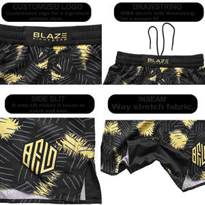 Pantalones Cortos de MMA Sin Gi con Logotipo Personalizado para Hombre, Pantalones Cortos Ligeros para Entrenamiento de Grappling, Elásticos en 4 Direcciones, Ropa de Lucha BJJ, Hechos en Pakistán - Product Image 3