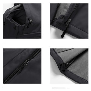 100% Polyester tissu vêtements hiver gros Softshell femmes coupe-vent imperméable respirant à capuche vestes d'extérieur - Product Image 3