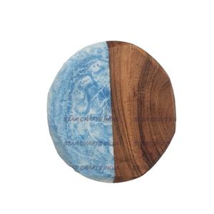 Mesa de té/bar cuadrada y de madera moderna, los mejores posavasos para oficina y hogar de SCI para oficina y restaurante en casa - Product Image 1