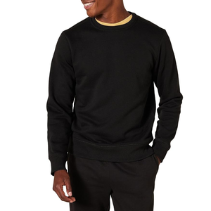 Comfortable for <b>Men's</b> Loose Fit Solid Colour Round Neck <b>Sweatshirt</b> With Long Sleeves Custom Factory Print Fabric Pullovers - Product Image 1