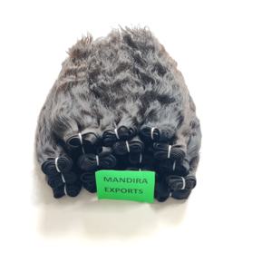 100% Extensions de cheveux humains de Temple indien vierge non transformés pas cher ondulé noir cuticule alignée faisceaux lâche vague profonde naturel - Product Image 1