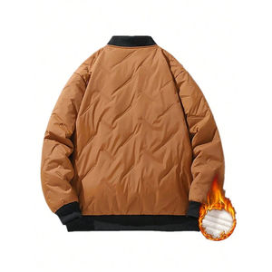 Nouveautés 2026 Vente en gros Blouson d'hiver pour homme Logo personnalisé Toile Col montant Poche avant Style vintage - Product Image 5