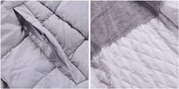 Manteau d'hiver personnalisé pour femmes, manteaux matelassés en coton chauds et respirants, 55% de laine, fourrure, fibre de bambou, fabriqué au Pakistan, grande taille