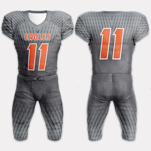 Ensemble d'uniformes de football américain pour jeunes prêts à la performance avec maillot personnalisé complet et pantalon durable pour équipes - Product Image 6