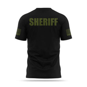 Camiseta de venta directa de fábrica para hombre, camiseta de manga corta de verano con serigrafía de alta calidad, camisetas de actuación para hombre SHERIFF - Product Image 2