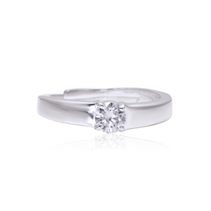 Bague de fiançailles classique minimaliste certifiée, argent sterling 925, pierre taillée, qualité 3A, sertissage clos pour femmes, fête, mariage - Product Image 1