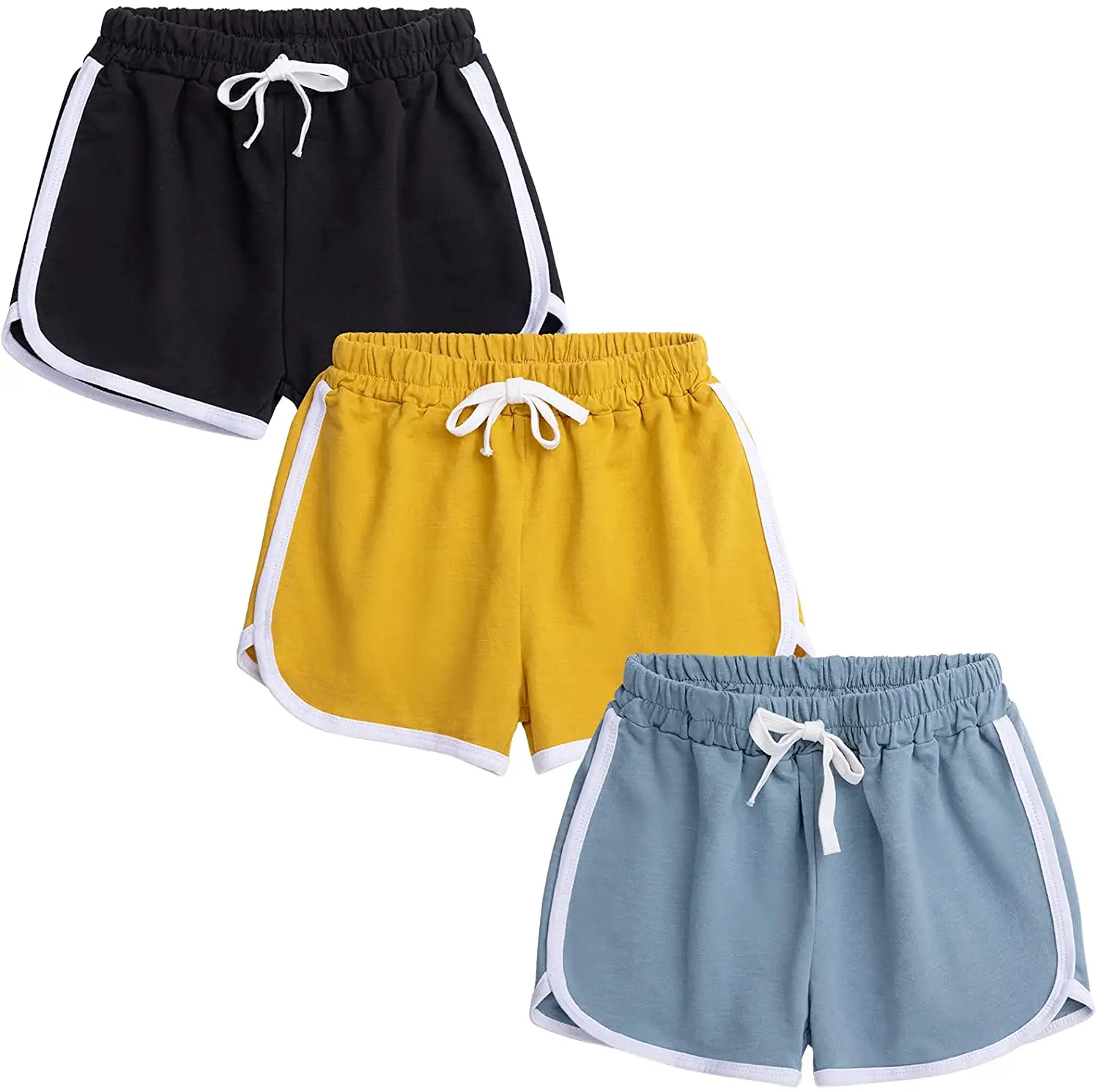 Shorts de ioga macios e respiráveis para meninas, roupa esportiva estampada plus size personalizada para meninas, novidade da moda verão