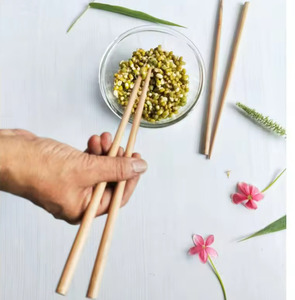 Ensemble de baguettes en bambou réutilisables écologiques, couverts faits à la main, ustensiles pour restaurants et usage domestique, emballés en vrac - Product Image 5
