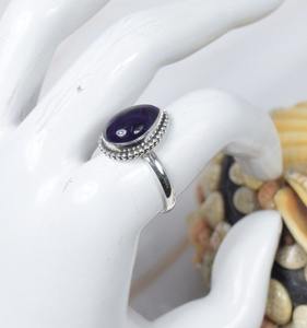 Purple <b>Amethyst</b> 925 Sterling Silver Gemstone <b>Ring</b> Handmade Jewelry February Month Birthstone Pear Shape Gift for Christmas - Product Image 3