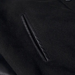 ¡Superventas! Chaqueta universitaria para hombre de alta calidad con mangas de cuero y cuello levantado, logotipo personalizado para invierno, 2024 - Product Image 6