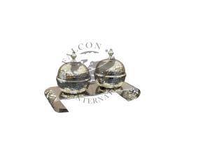 Bol à chocolat en métal martelé avec base en nacre en bois Bol à chocolat décoratif en métal de qualité supérieure - Product Image 4