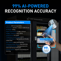 Distributeur automatique intelligent LERKE Ai Vending Shop 24/7 / Distributeur automatique combiné Grab & Go AI Smartcooler