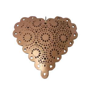 Ornement mural en forme de cœur en métal forgé de qualité supérieure, finition blanche, pour la décoration de la maison, décoration de Noël, fait à la main, en vrac - Product Image 4