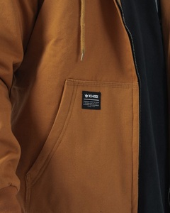 เสื้อฮู้ดดี้สีเหลือง ออกแบบโลโก้ ลวดลาย แบรนด์ ชื่อแบรนด์ ได้ตามต้องการ ผลิตจากผ้าขนสัตว์ผสม แขนยาว ปักลาย แจ็คการ์ด เสื้อฮู้ดดี้ถักสำหรับผู้ชาย - Product Image 3