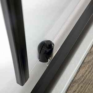 Porte de douche coulissante minimaliste Cielo 120 cm noir mat, durable, de fabrication italienne - Product Image 3