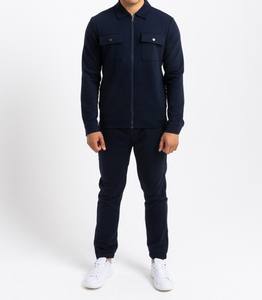 Smart Casual Jogger Survêtement Jogging Costumes 2 Pièces Ensemble pour Hommes Zip Shirt Survêtement Personnalisé Full Zip Training Set - Product Image 1