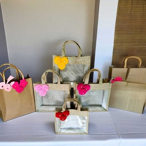 Bolsas de regalo de yute de fábrica a precio barato al por mayor para manualidades, solución de embalaje ecológica y elegante - Product Image 3