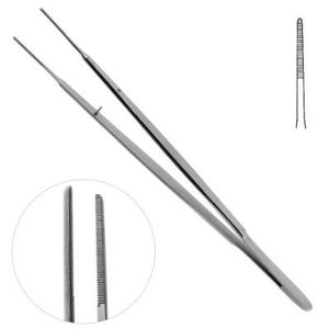 Forceps à tissus Gerald 18 cm, droits, dentelés, en acier inoxydable, instrument chirurgical de précision pour la manipulation délicate des tissus - Product Image 1