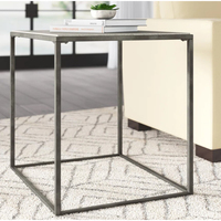 Grande table d'appoint décorative en aluminium couleur argent Table basse unique Tables décoratives pour salon et chambre à coucher Fournitures