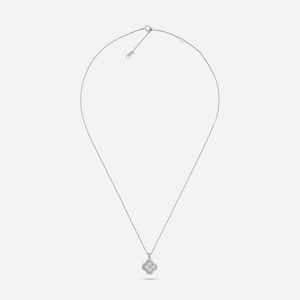 Pendentif en argent 92,5 avec chaîne, diamant taille princesse, perle, plaqué or, design géométrique, pour cadeau de fiançailles, style religieux - Product Image 4