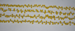 Top Quality Silver Plated Yellow Cluster Glass Beads Cluster <b>Rosary</b> Chain Thick <b>Rosary</b> Chain for Jewelry Bracelet Making - Product Image 2