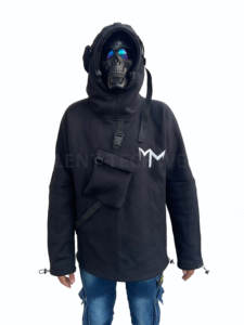 Chaqueta de moda Techwear Cyberpunk personalizada al por mayor para hombre, chaqueta informal impermeable transpirable con capucha, Chaqueta corta OEM - Product Image 2