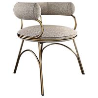 Chaise de salle à manger ottoman moderne en acier, faite à la main, portable, légère, durable, avec mousse à mémoire de forme, design luxueux pour hôtel et villa