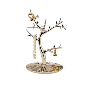 Base en marbre Collier Organisateur Boucle D'oreille Bracelet Arbre Conception Multi-fonctionnel Bijoux Stand Affichage Métal Bijoux Accessoires - Product Image 4